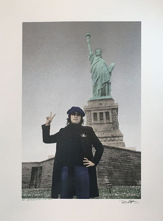 "John Lennon, Statue of Liberty, New York City" Bob Gruen, 2021 Edition #139/200 UNFRAMED