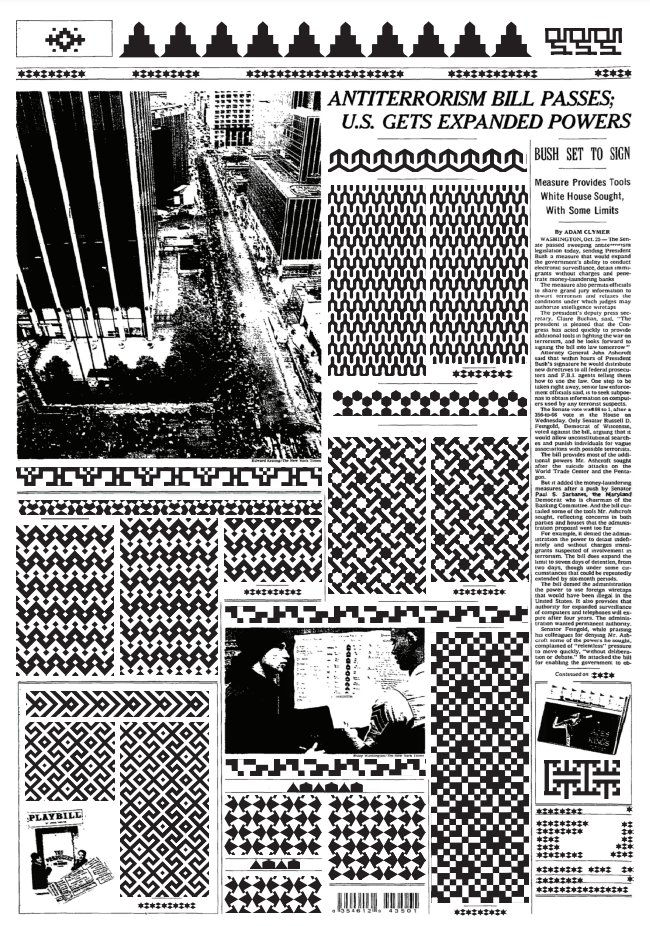 Osman Khan, Newspapers: Poem, Pattern, Pissed, 2024