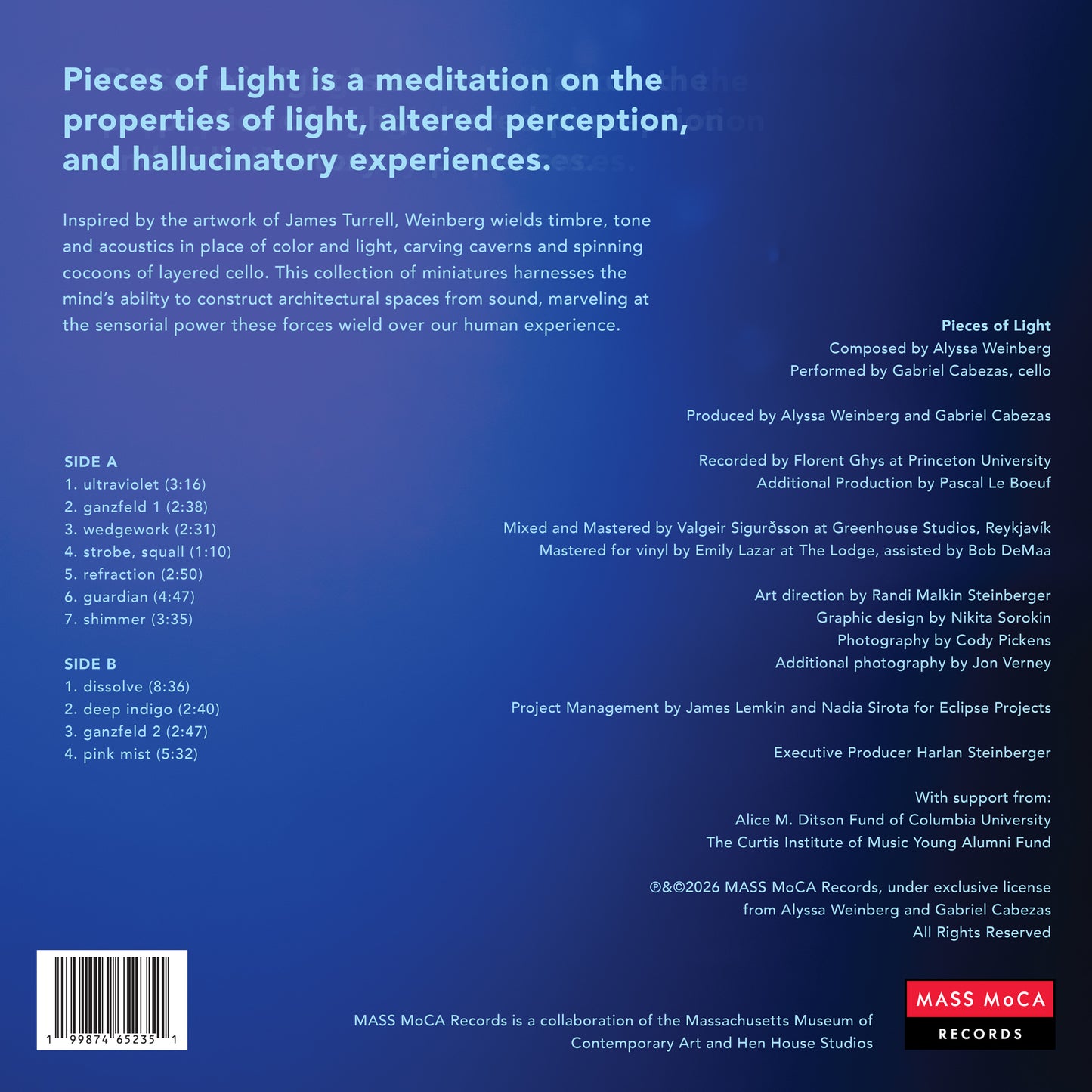 (PRE-ORDER) Alyssa Weinberg’s Pieces of Light performed by Gabriel Cabezas (Vinyl LP)