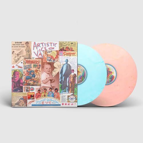 2LP Daniel Johnston, Artistic Vice (Light Blue & Peach Swirl)