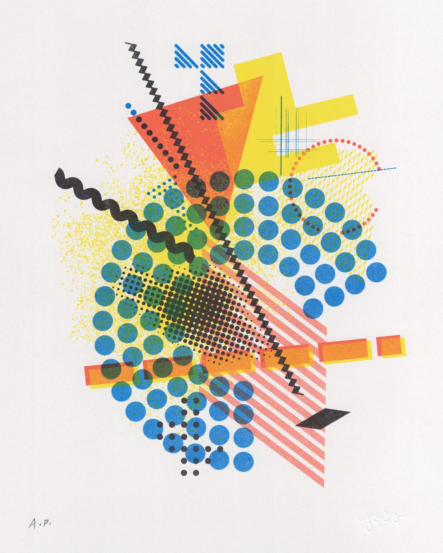 Short Wave 01-06 Risograph Prints by Amy Yoes